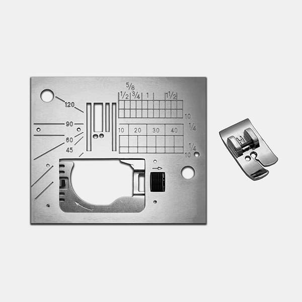Игольная пластина и лапка для прямой строчки для Janome 6500