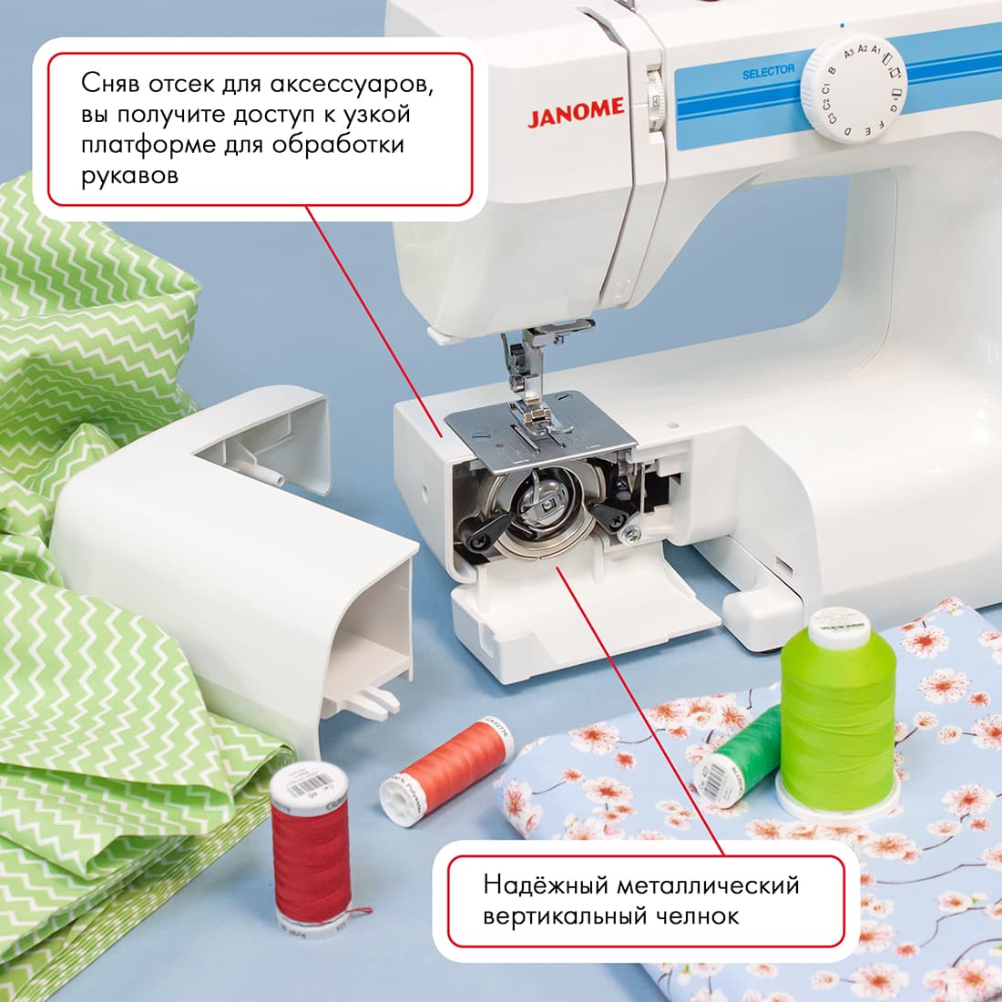 Электромеханическая швейная машина Janome TC-1206 - фото №6