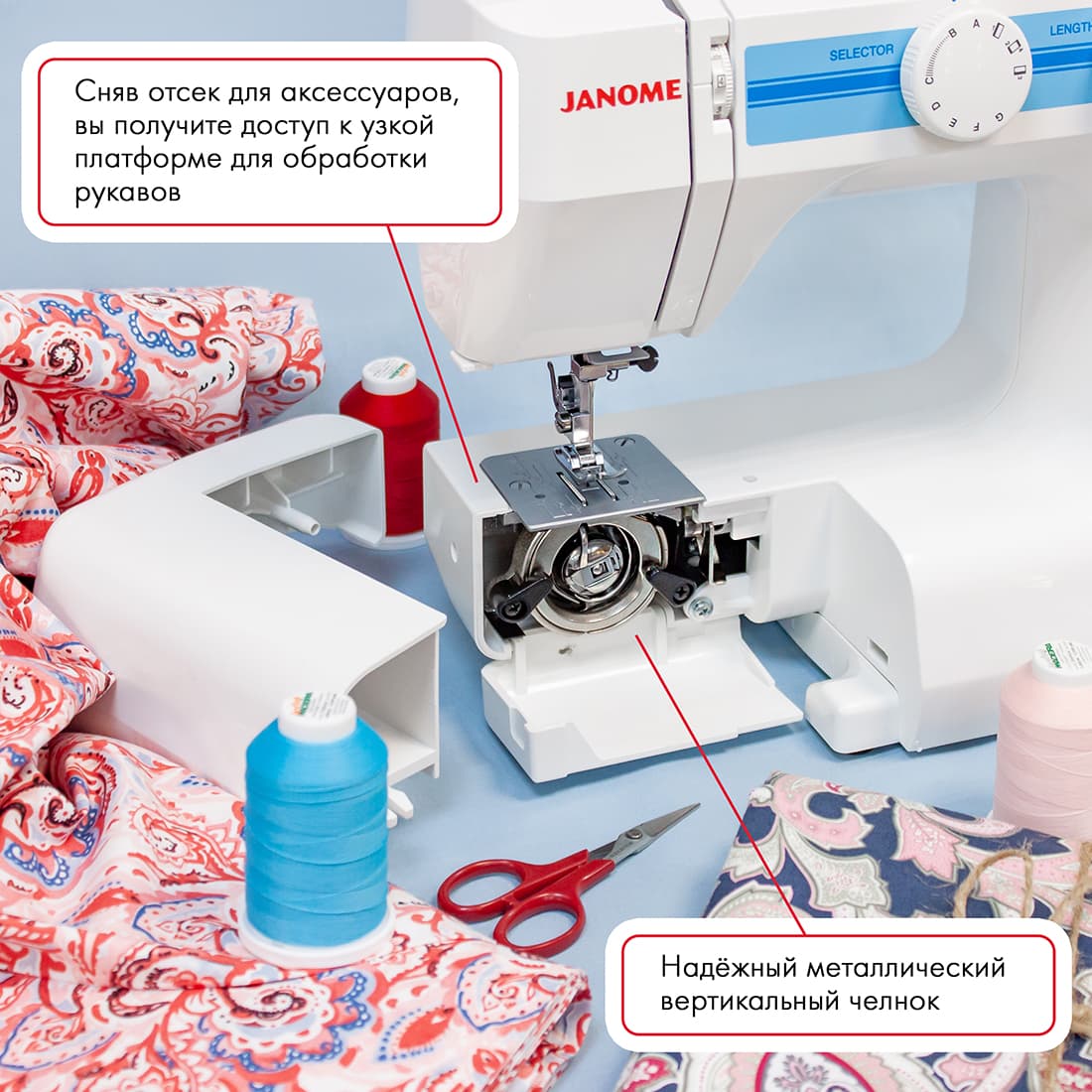 Электромеханическая швейная машина Janome TC-1212 - фото №6