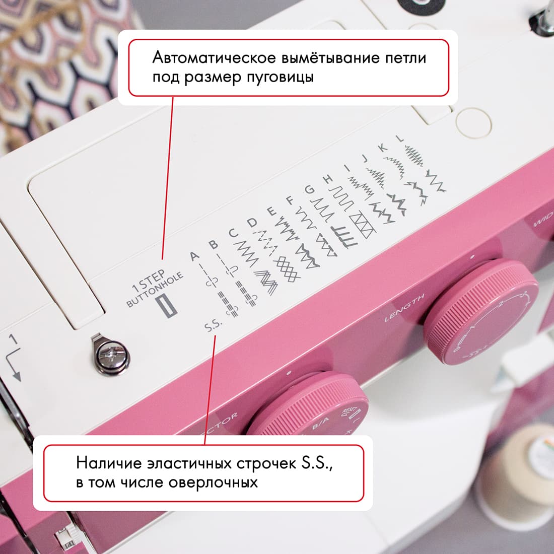 Электромеханическая швейная машина Janome 1522PG Anniversary Edition - фото №3