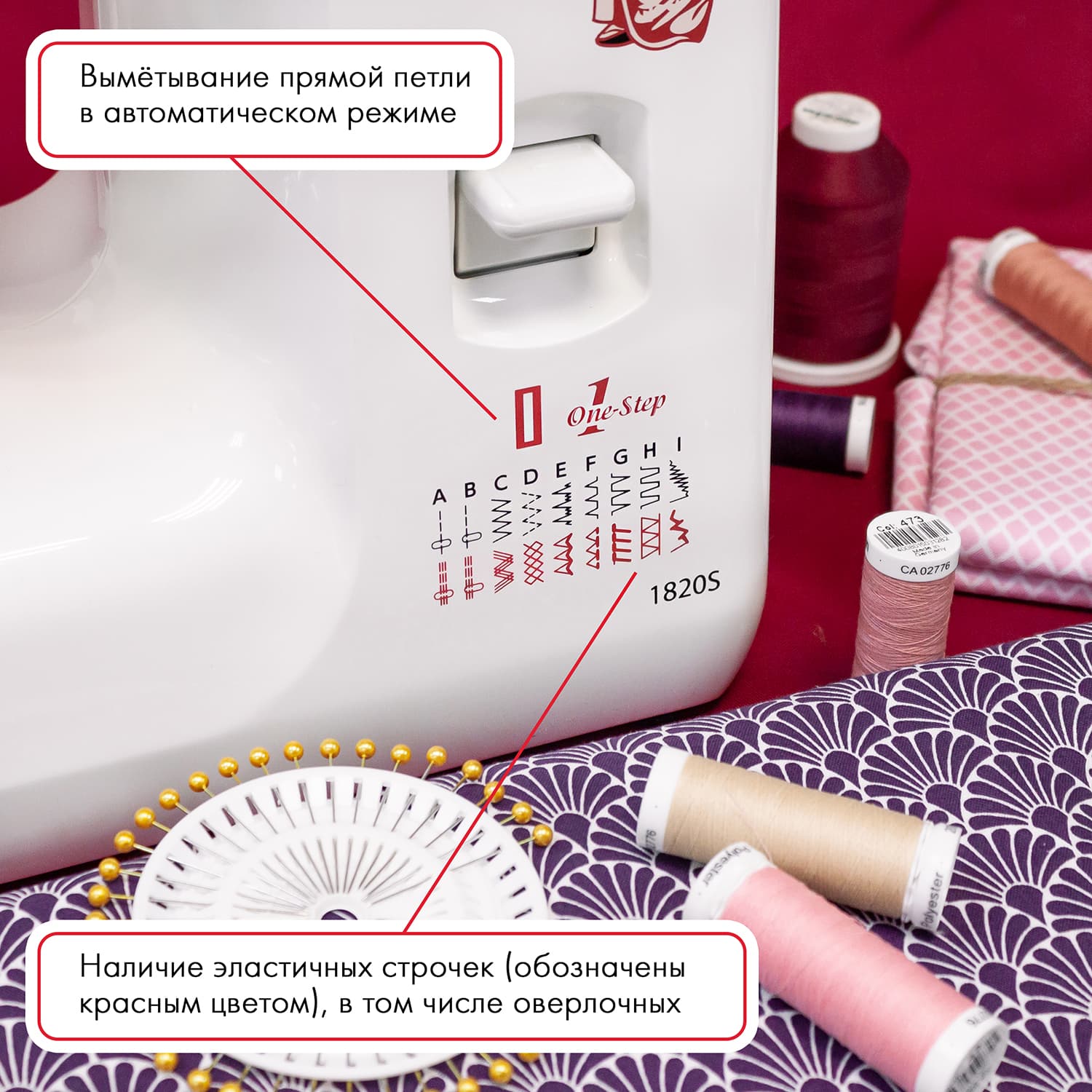 Электромеханическая швейная машина Janome 1820s - фото №3