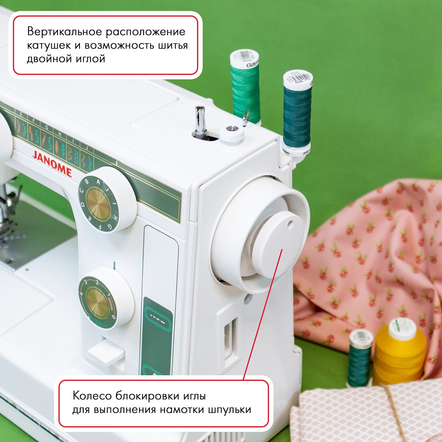 Электромеханическая швейная машина Janome 394 - фото №5