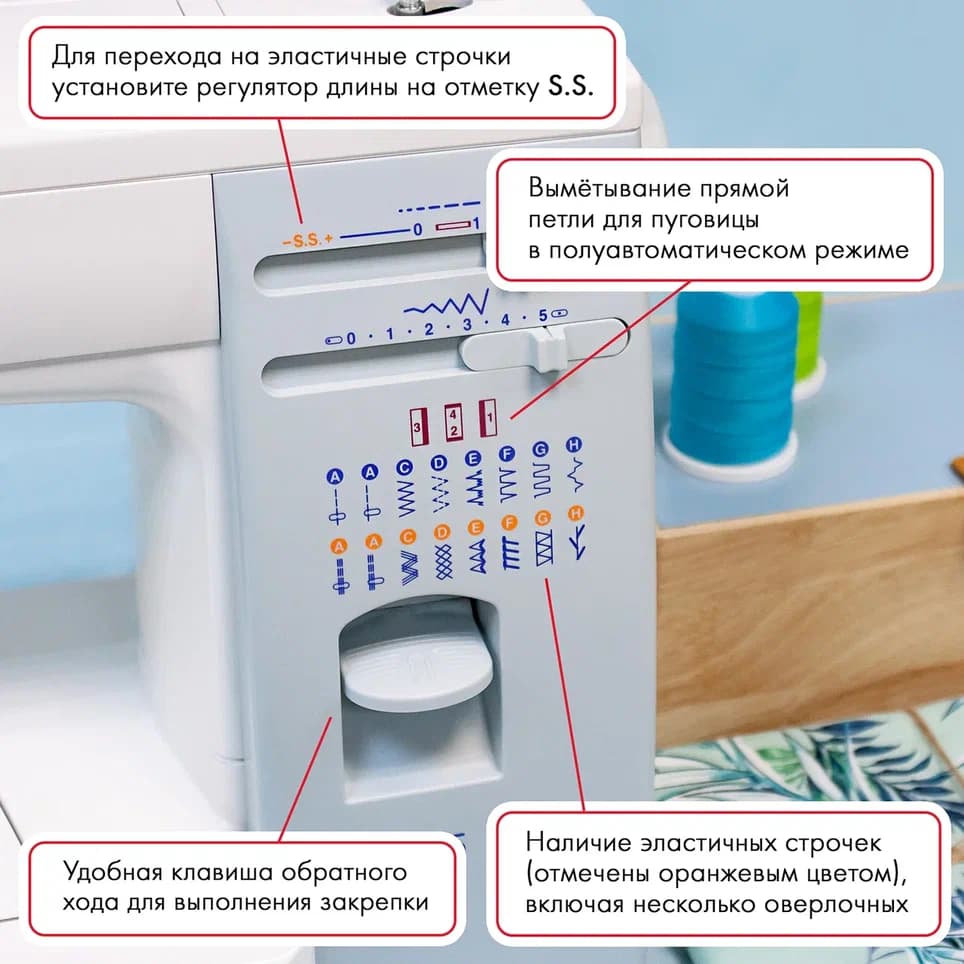 Электромеханическая швейная машина Janome 5515 - фото №3