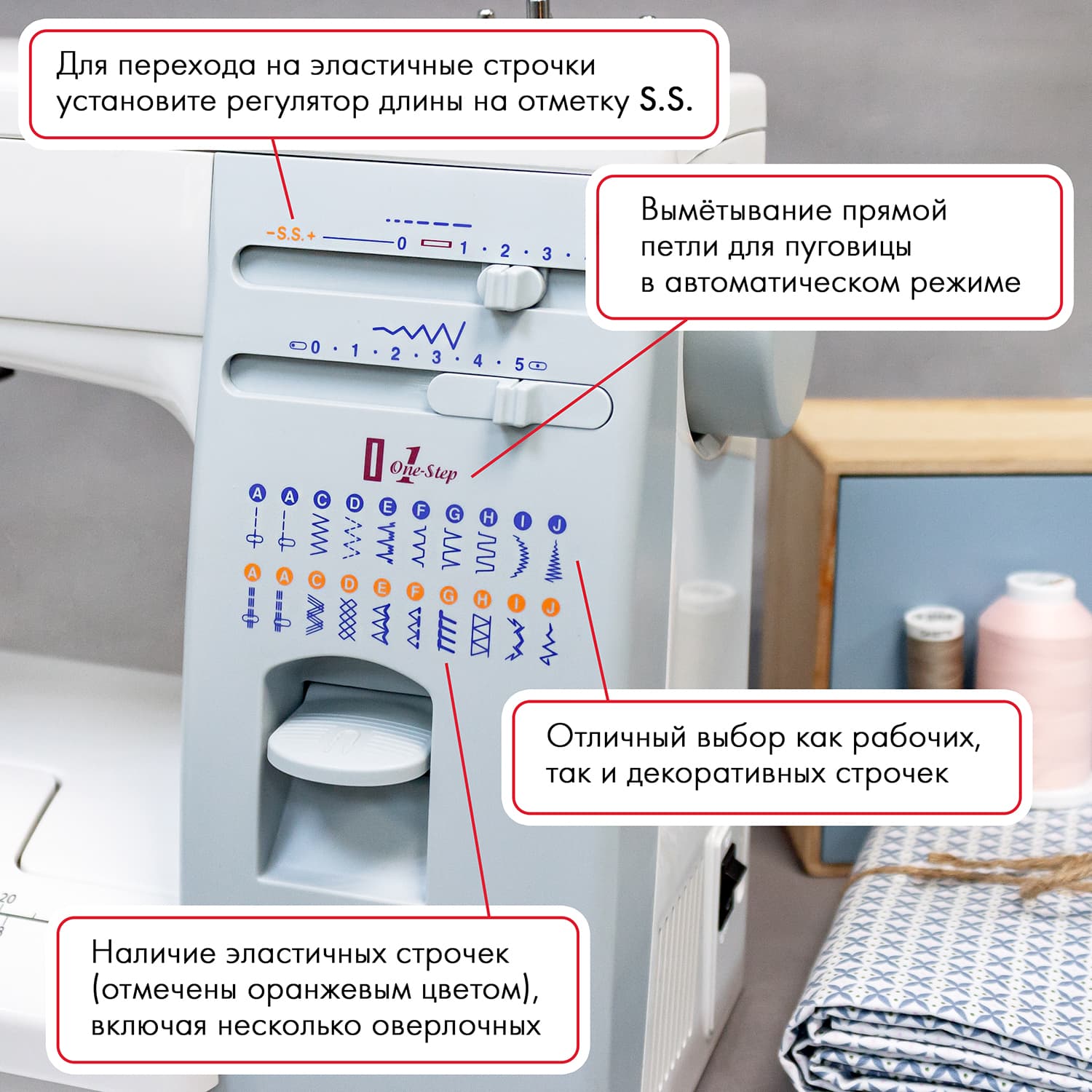 Электромеханическая швейная машина Janome 5519 - фото №3