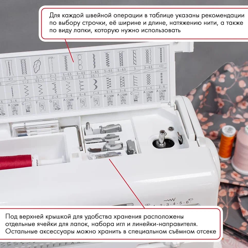 Электромеханическая швейная машина Janome 7524E (с жестким чехлом) - фото №6