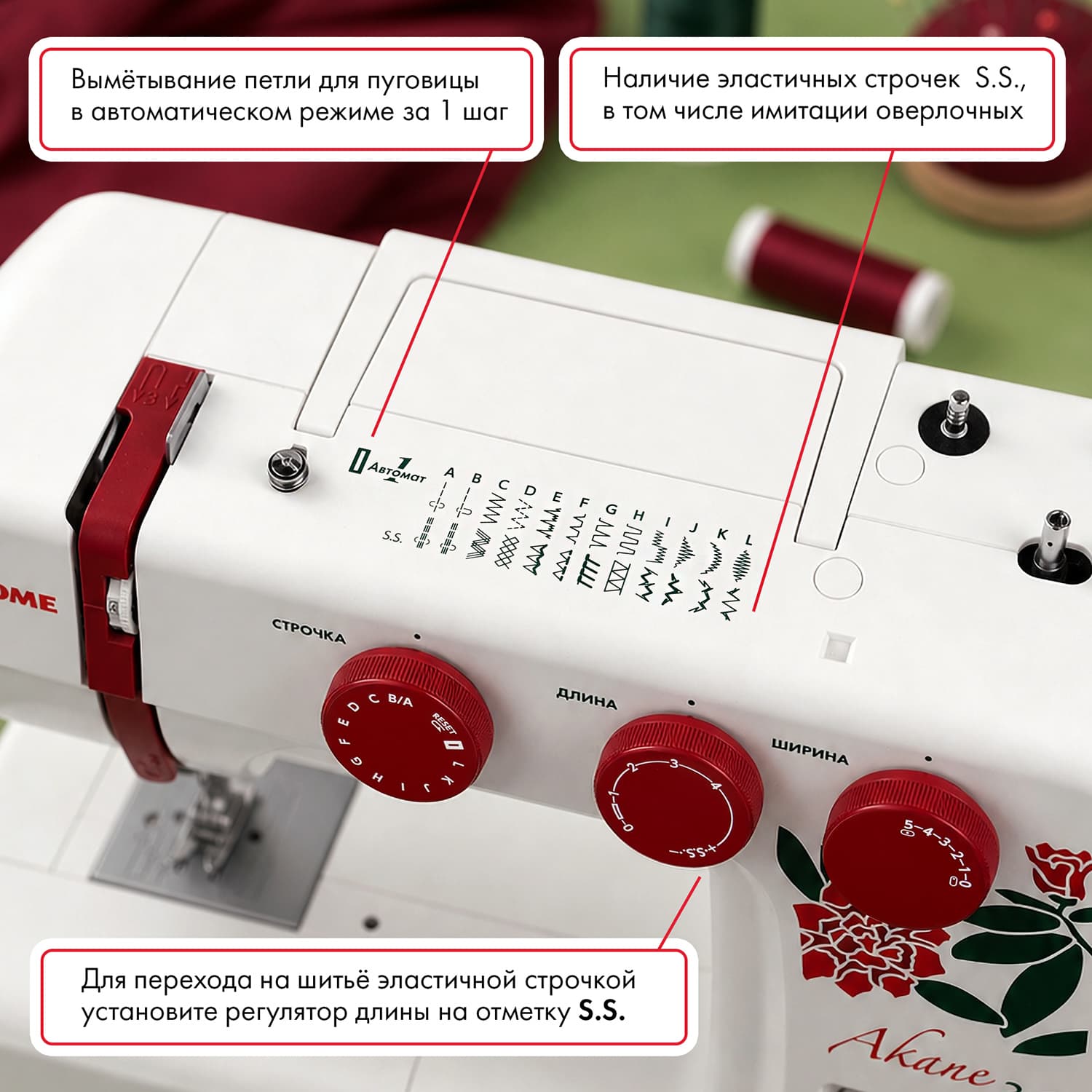 Электромеханическая швейная машина Janome Akane 30 - №1