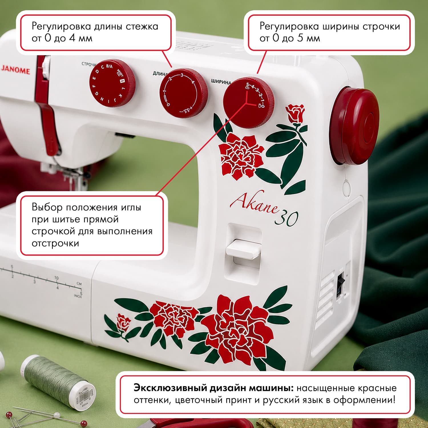 Электромеханическая швейная машина Janome Akane 30 - №3