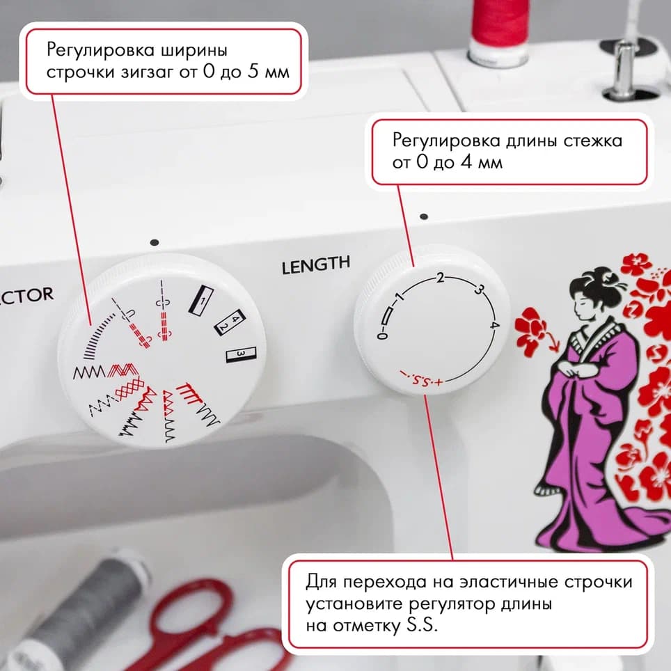 Электромеханическая швейная машина Janome Ami 10 - фото №3