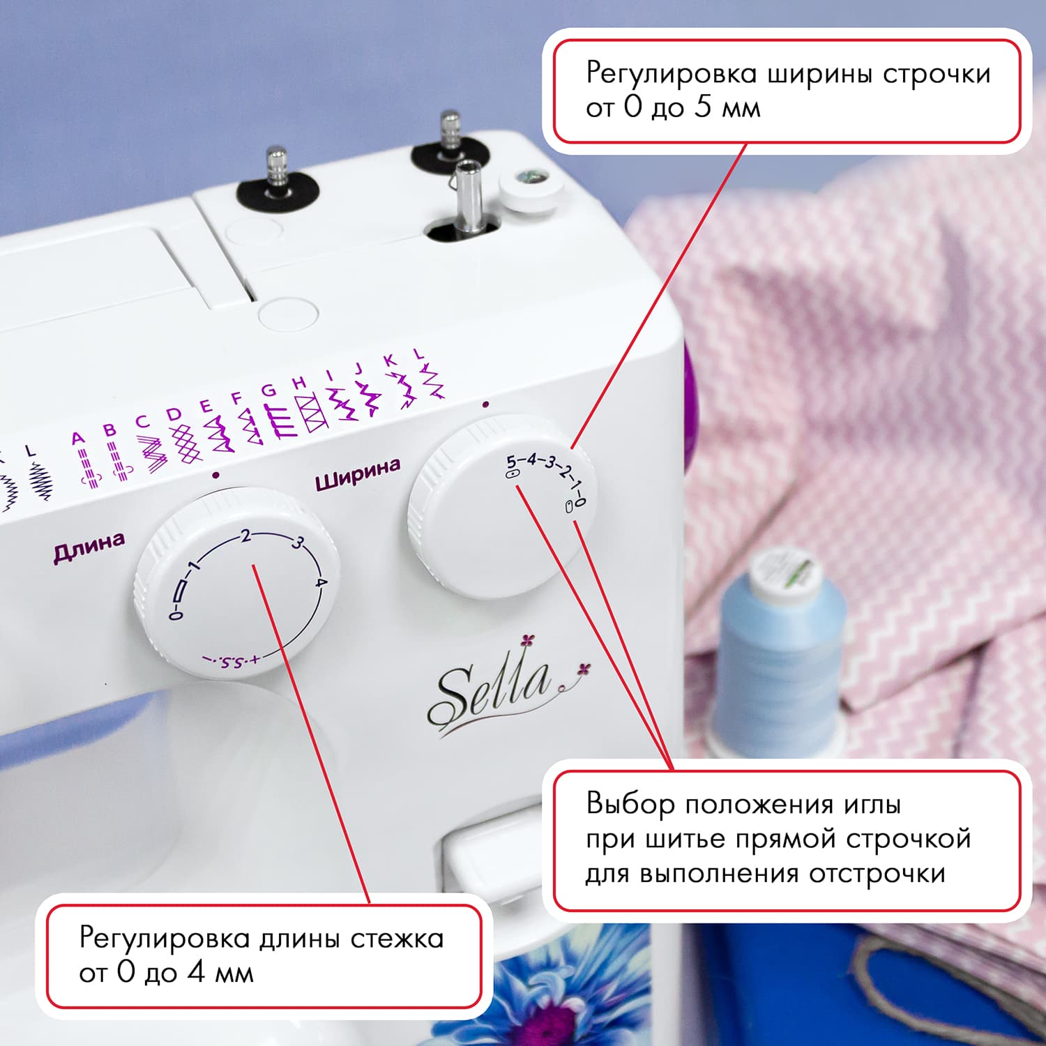 Электромеханическая швейная машина Janome Sella - №2