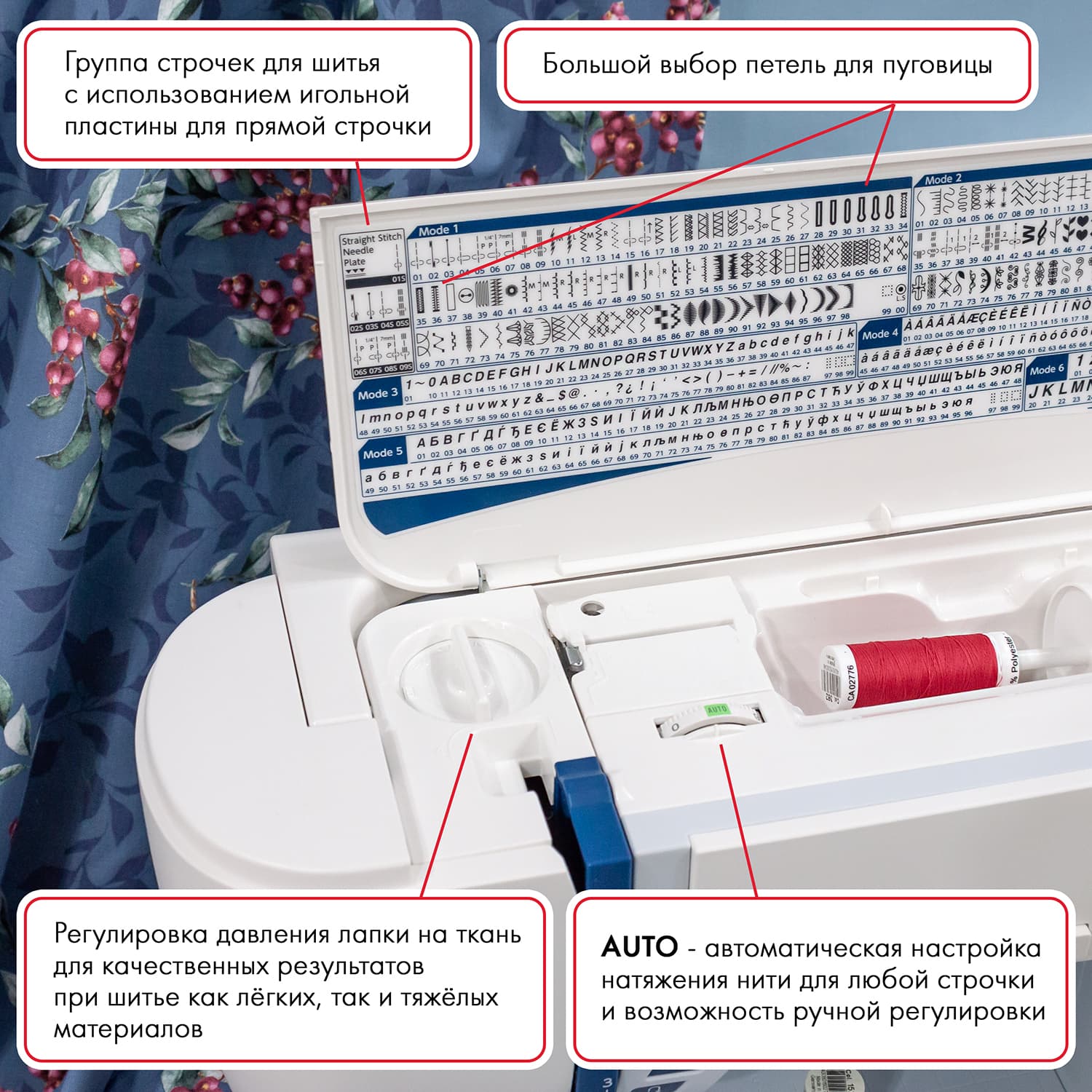 Швейная машина с микропроцессорным управлением Janome Skyline S6 - фото №4