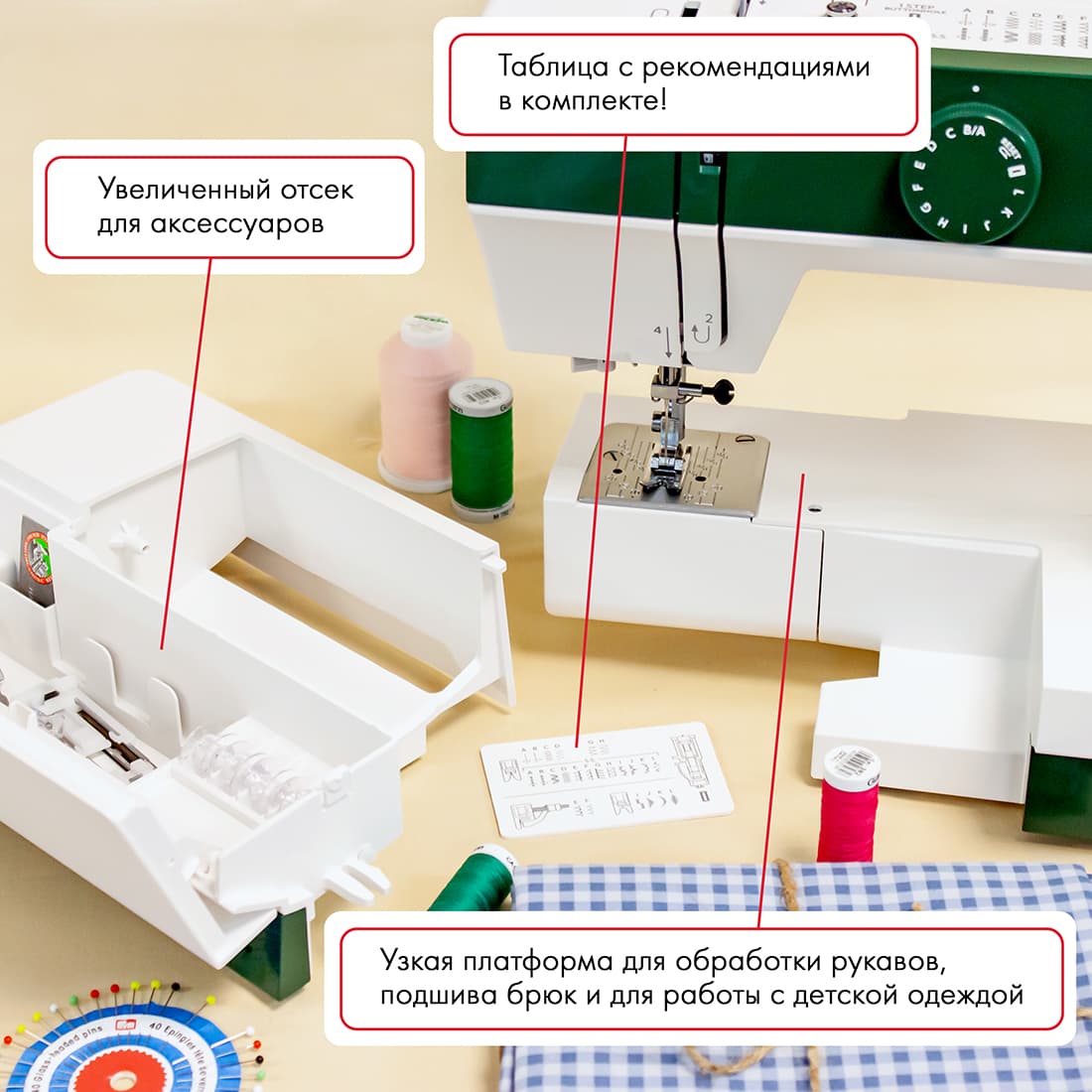 Электромеханическая швейная машина Janome 1522GN - фото №10