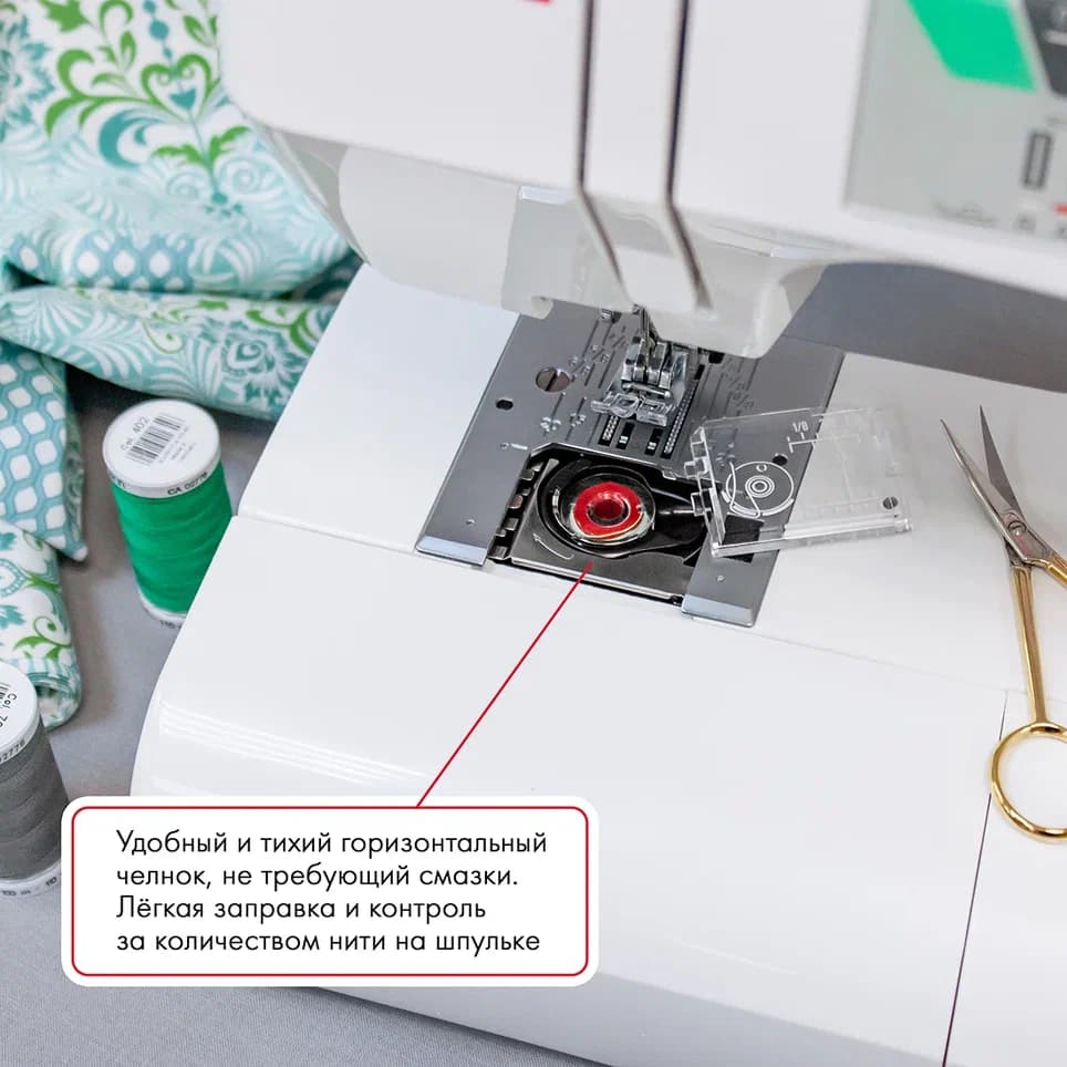 Электромеханическая швейная машина Janome 7524A (с жестким чехлом) - фото №9