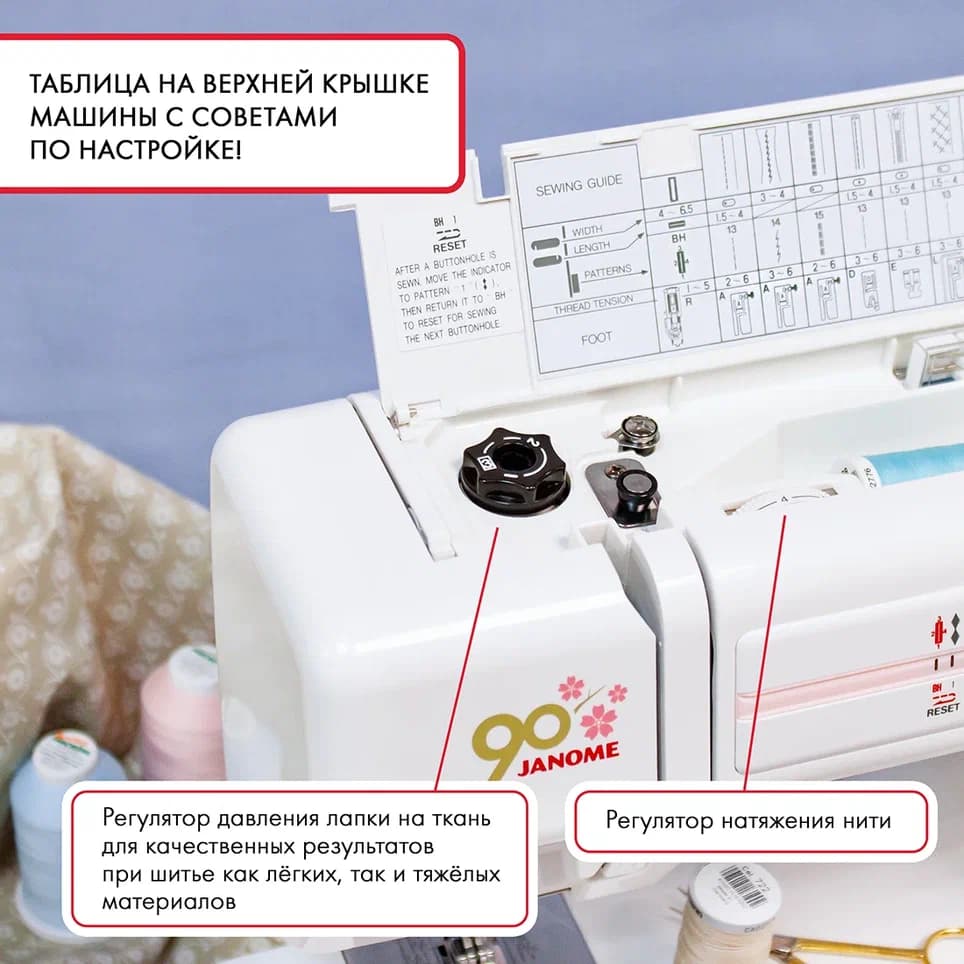 Электромеханическая швейная машина Janome 90A - фото №5