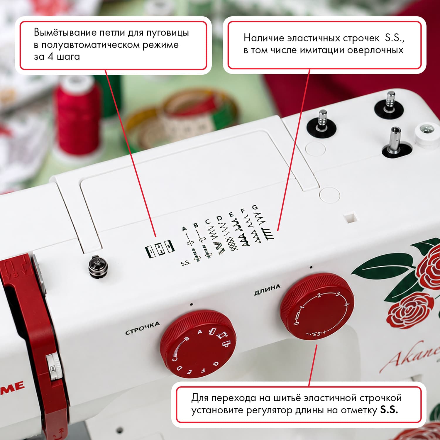 Электромеханическая швейная машина Janome Akane 20 - №1