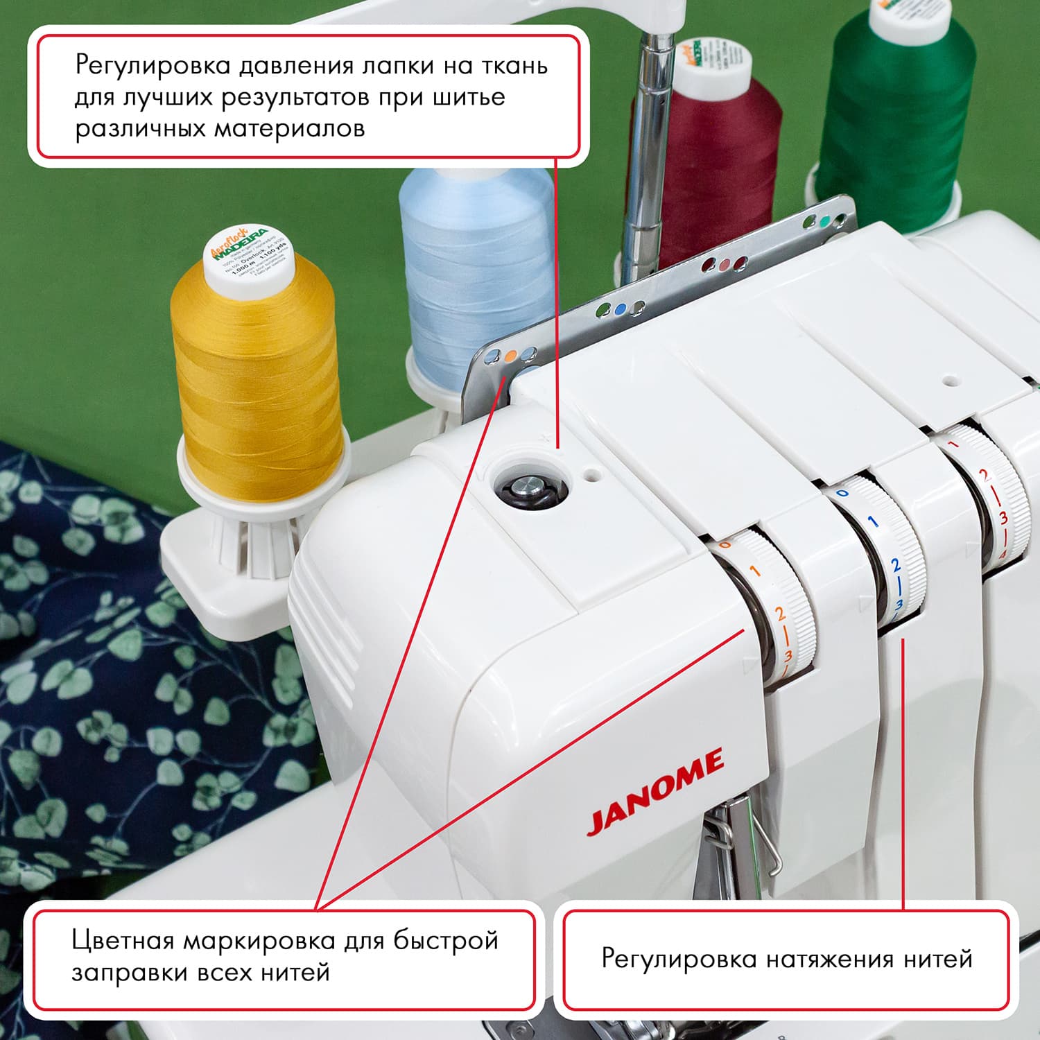 4-x (3, 2-x) - ниточный оверлок Janome Midori Pro 5 - фото №4