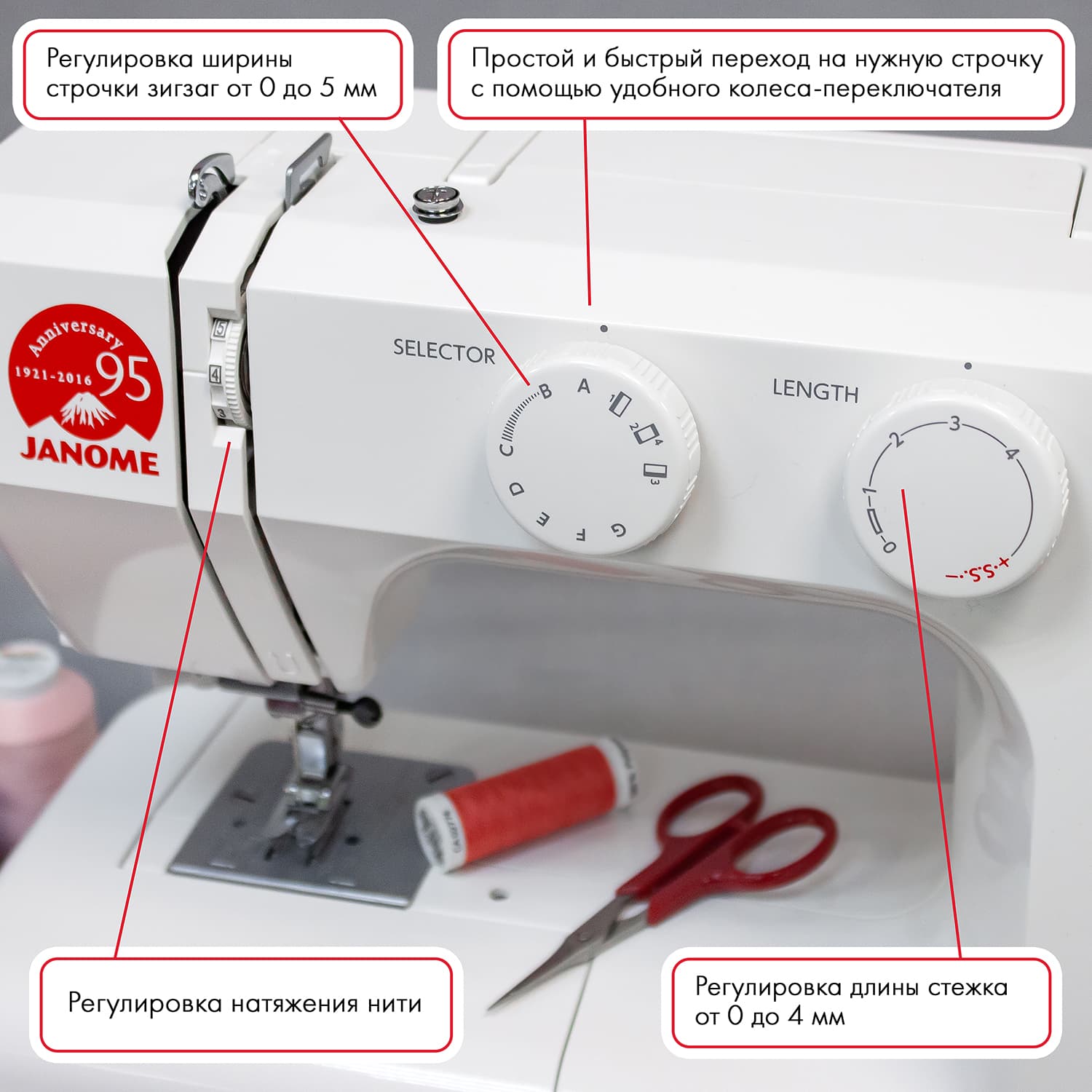 Электромеханическая швейная машина Janome Sakura 95 - №2