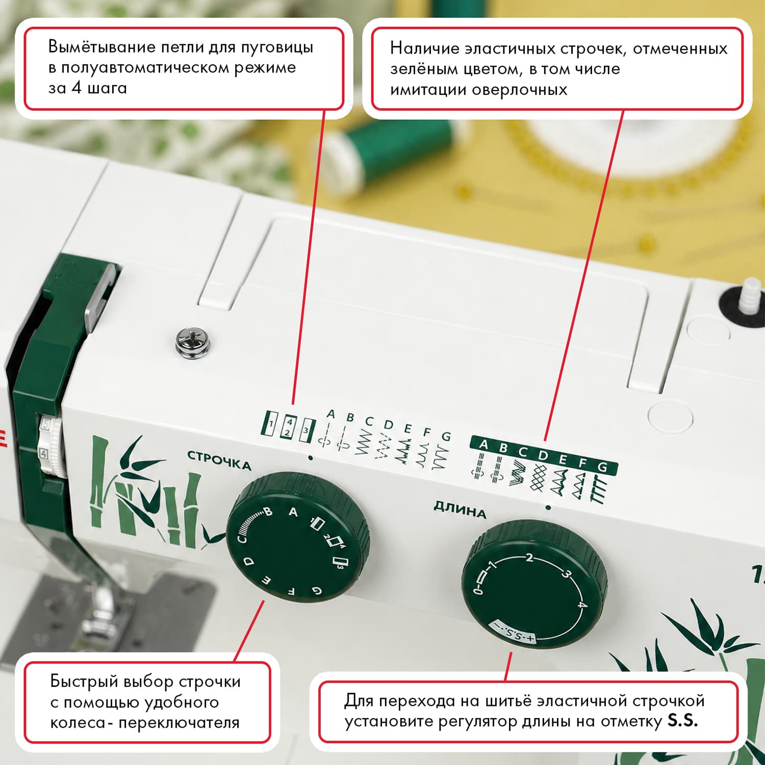 Электромеханическая швейная машина Janome 15 Midori - №1